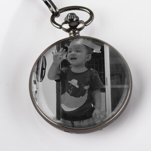 Personalized Kids&#39; Photo on Pocket Watch - Anniversary Gift for Grandparents
