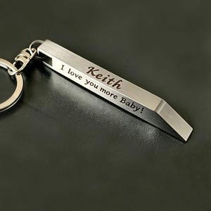 Llavero con palanca personalizada: multiherramienta de acero inoxidable para hombre (grabado láser personalizado)