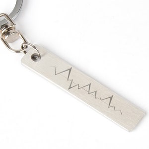Sound Wave Keychain- Audio Wave Custom Keyring- Baby&#39;s heartbeat keychain- Voice Wave Recording file Heartbeat baby Customization Gift