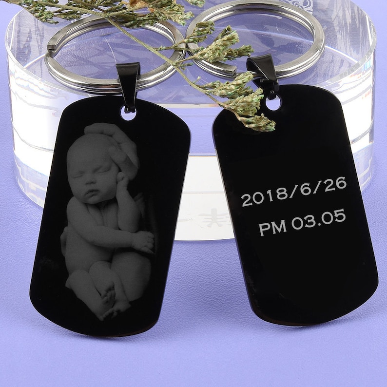 Photo Keychain Custom Keychain engraving With Picture Etsy