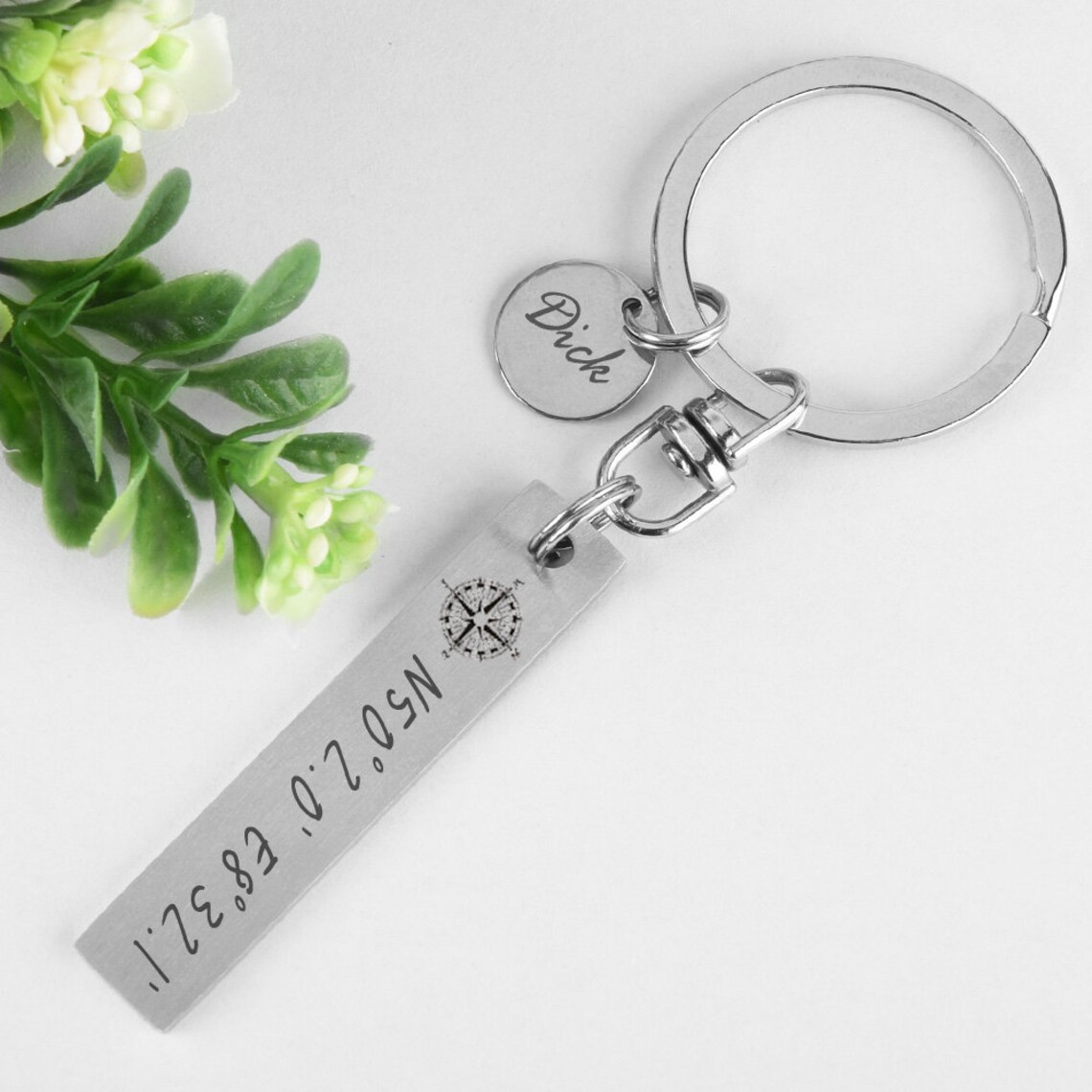 Personalized Key Chain engraved Key Ring With Message I Love Etsy
