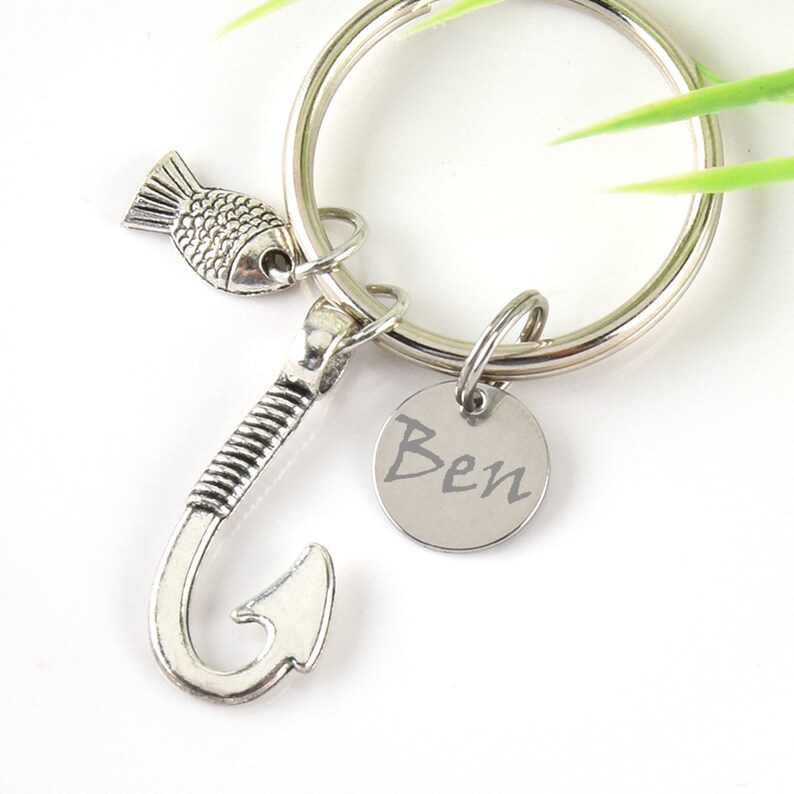 Fish Keyring Gift for Men Fishing Keychain Boyfriend Etsy