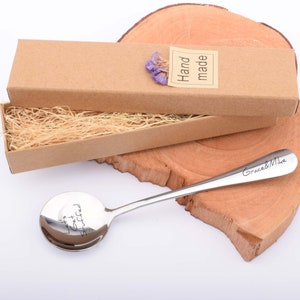 Personalized Stainless Serving Spoon - Custom Name Dessert Spoon, Engraved Gift for Her