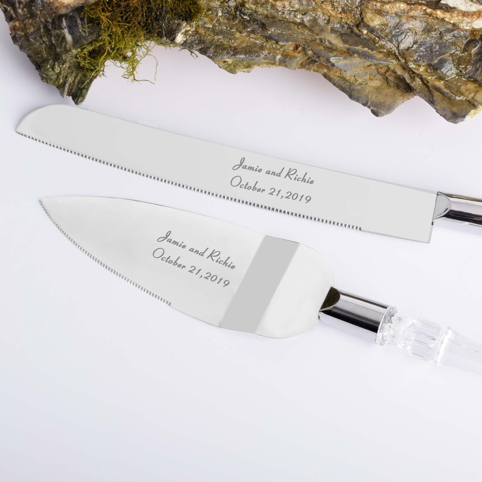 Cake cutter wedding engraved cake server knife set custom cake Etsy