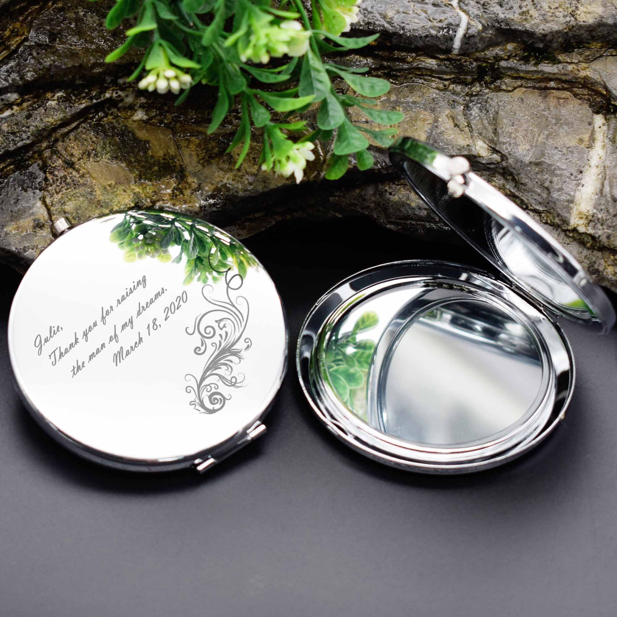 Engraved Compacts Engraved Compact Mirror ā Personalized Wedding Gift for Women - Etsy
