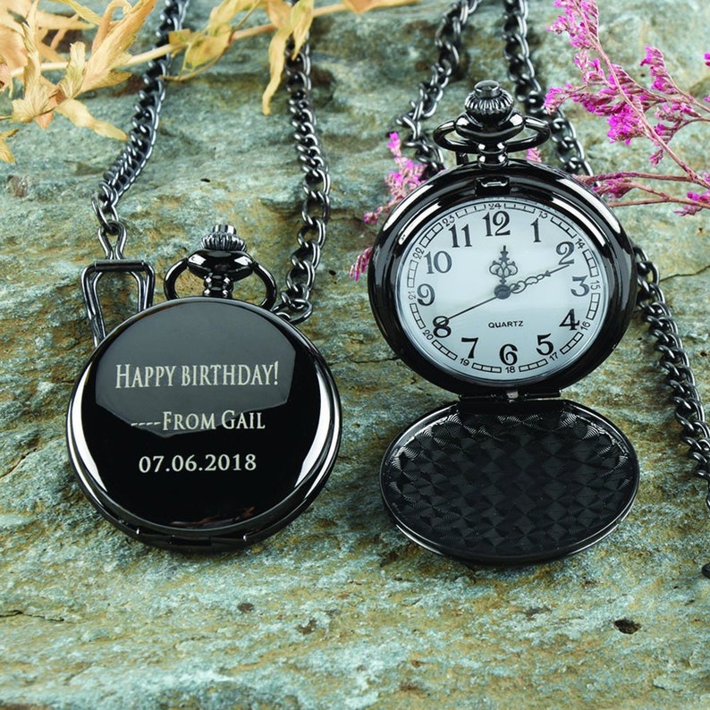 Pocket Watch Wedding Personalized Men Gift Custom Pocket Watch Etsy