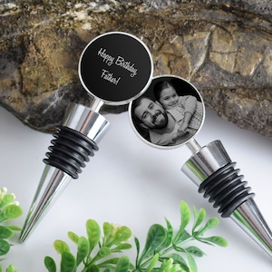 Personalized Wine Stopper, Custom Anniversary Gift, Wine Bottle Stopper,  Photo Engraved Wine Gift