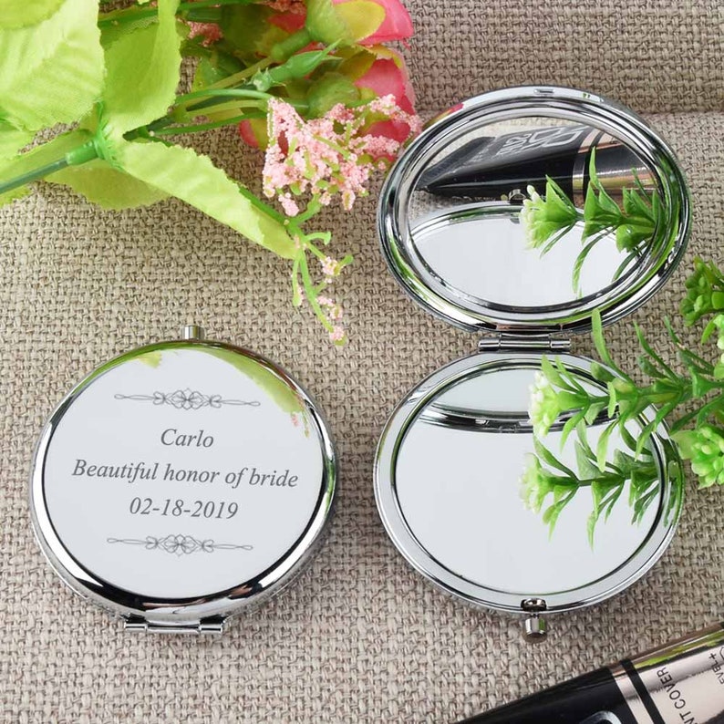 Personalized Engraved Compact Mirror Purse Pocket Mirror Etsy