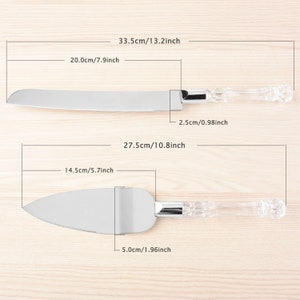 Cake cutter wedding Engraved Cake Server Knife Set Custom Cake Cutting Set for Cake Personalized Cake Knife perfect Wedding Gift Keepsake image 8