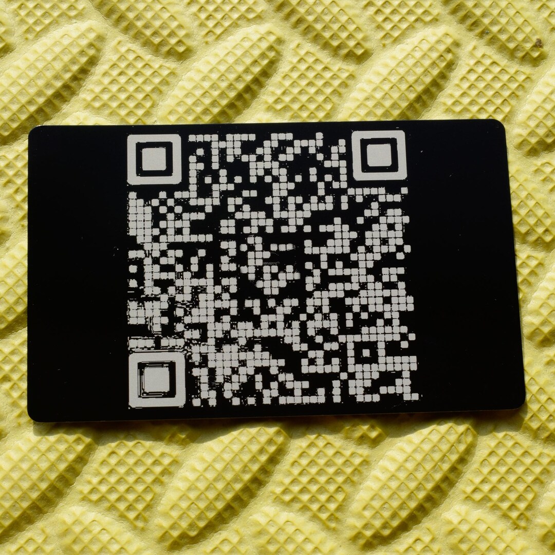 Personalized Wallet Card, Engraved QR Code or Logo on It as Custom ...