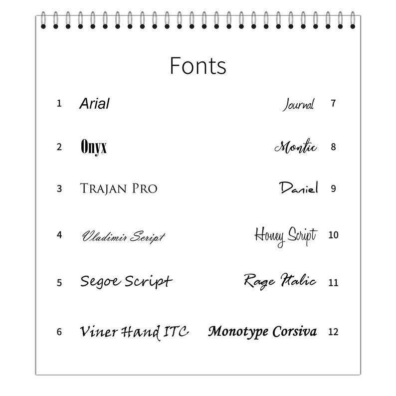 font choice
