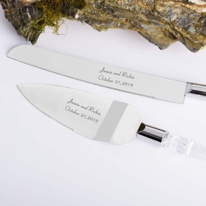 Personalized Cake cutter wedding cake server set Engraved custom cake cutting set which cake knife perfect  cake serving