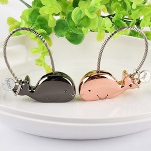 Fish Keychain personalized Dolphin Custom key ring  as Anniversary Wedding Valentines&#39;s Gift for men or women Gift Personalized Gift