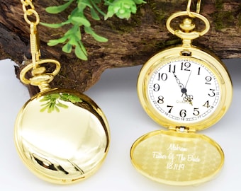 Reloj de bolsillo grabado – Regalo personalizado de aniversario con foto