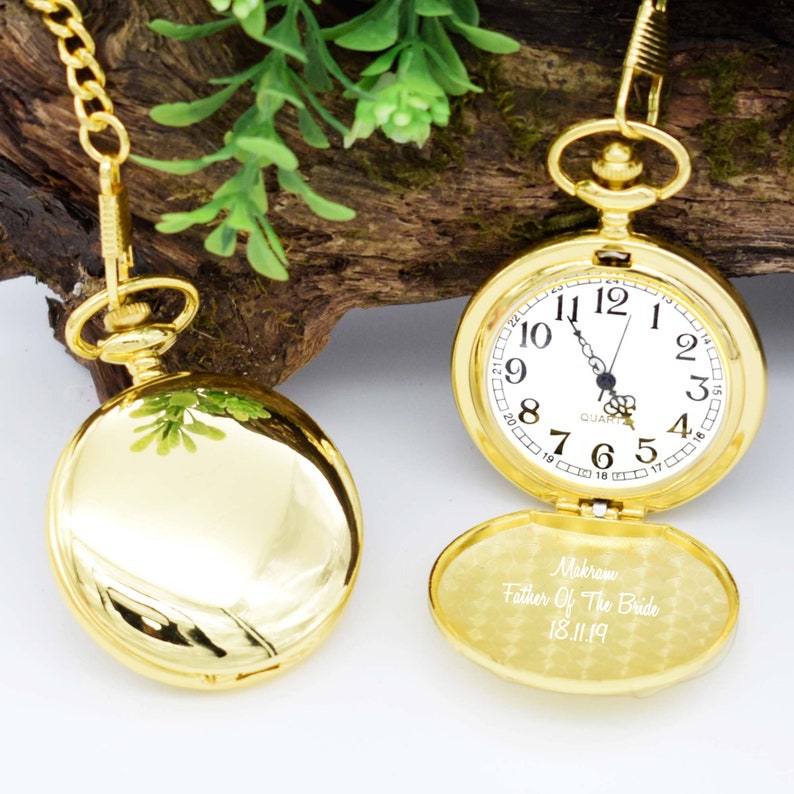 Pocket Watch Engraved Photo Anniversary Personalized Gift Etsy