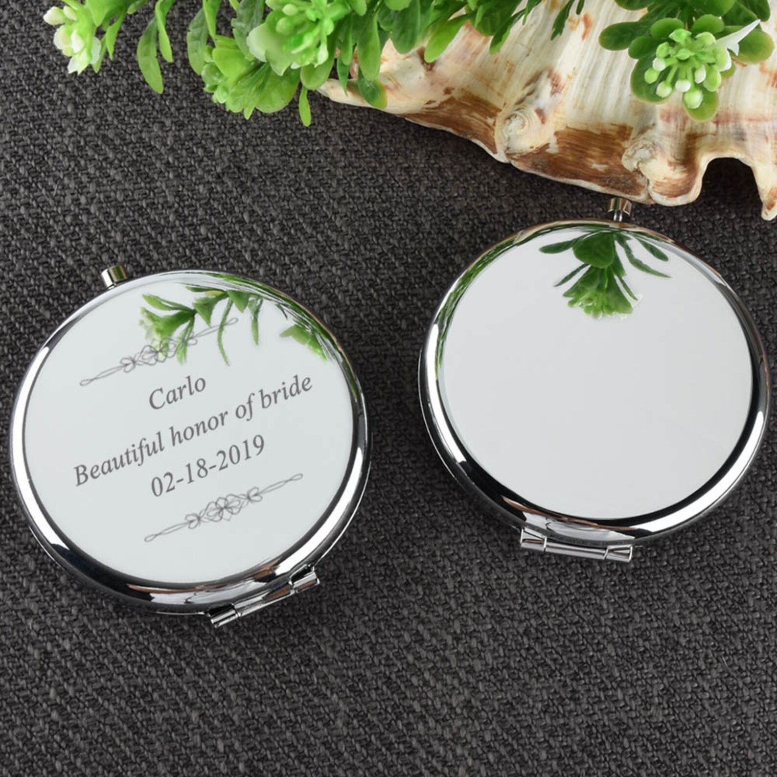 Personalized Engraved Compact Mirror Purse Pocket Mirror Etsy