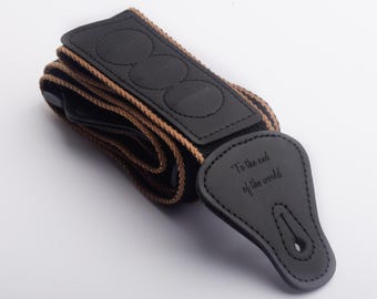 Correa de guitarra personalizada: bandolera de cuero a medida, regalo para músicos.