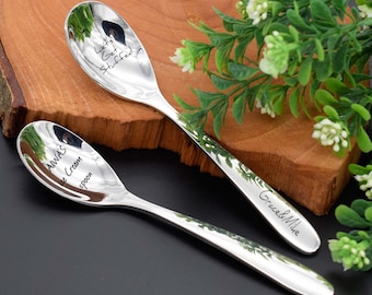 Personalized Spoon Stainless, Custom Name Dessert Spoon , Small Spoon Stamped Spoon Engraved Spoon with Your Own text