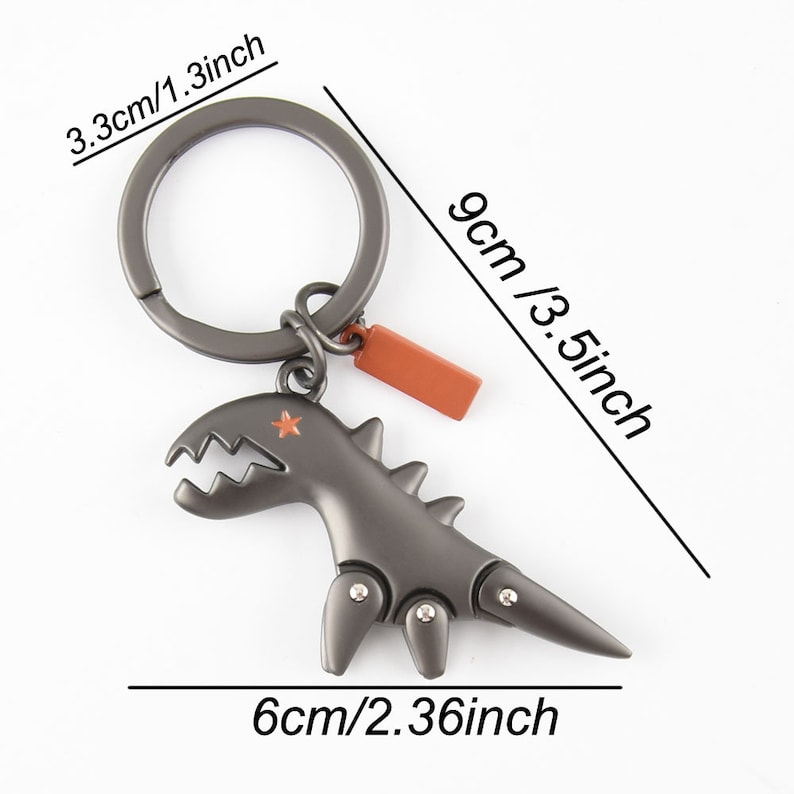 Dinosaur Keychain Dinosaur Keyring Animal Keychain Boy Etsy