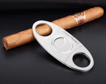 Personalized Cigar Cutter, Cigar Guillotine Cutter, Engraved Hand Cigar Cutter, Cigar Gift for men- Custom Groonsmen Wedding Gift