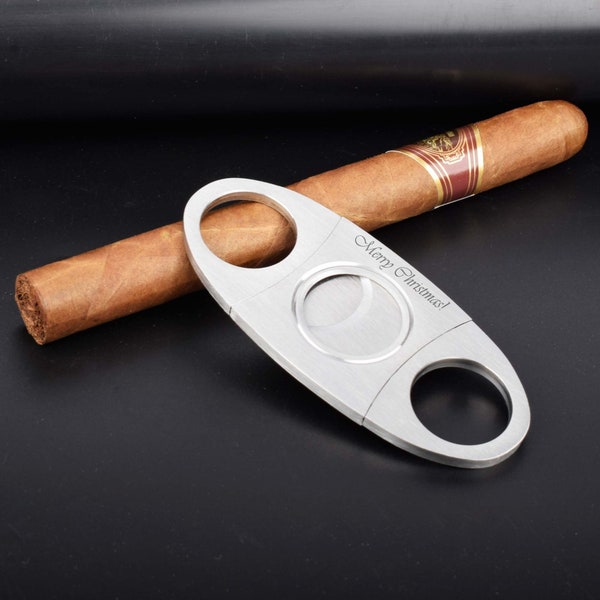 Personalized Cigar Cutter, Cigar Guillotine Cutter, Engraved Hand Cigar Cutter, Cigar Gift for men- Custom Groonsmen Wedding Gift