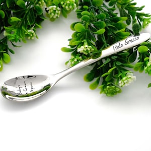 Custom Spoon Baby Spoon with Message, Name Spoon as First Birthday Gift, Baby Shower Gift and Baby Keepsake Gift