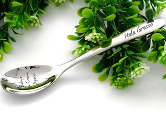 Custom Spoon Baby Spoon with Message, Name Spoon as First Birthday Gift, Baby Shower Gift and Baby Keepsake Gift