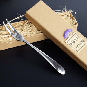 Coffee Spoon Fruit Fork Stamped Spoon Engraved Spoon with Your Own text, Baby Spoon Stainless, Custom Name Dessert Spoon
