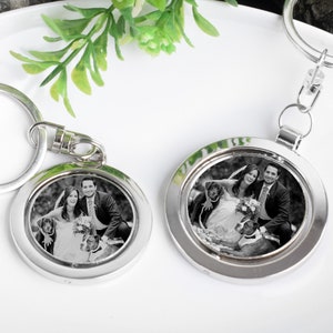 Rotatable Photo Keychain Personalized Keychain Picture Engraved Gift ...