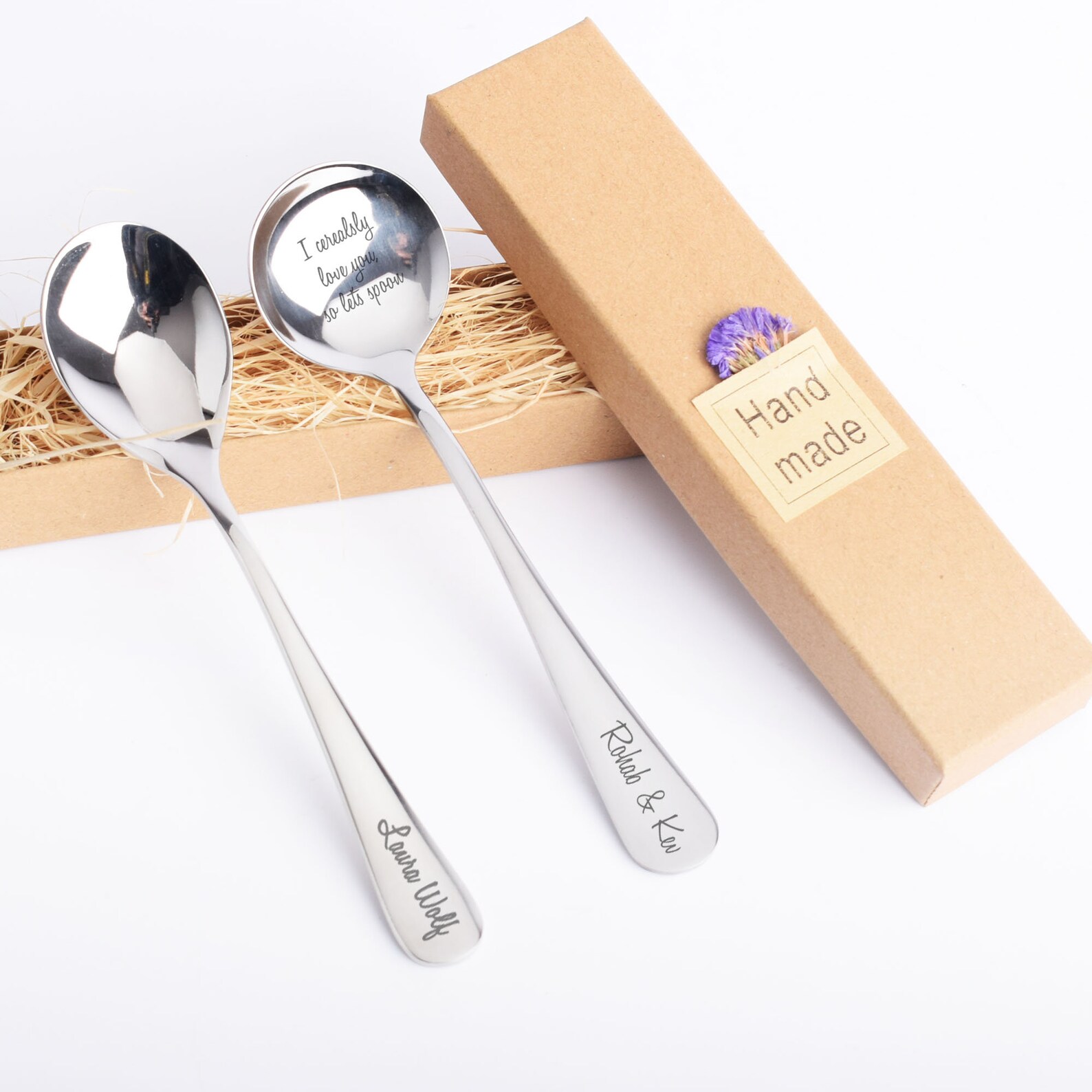 Serving Spoon Stainless Custom Name Dessert Spoon Small Etsy