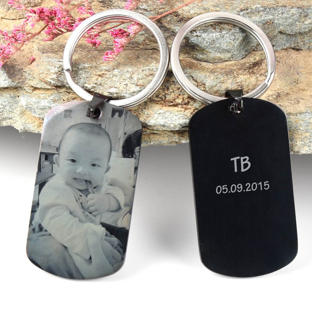Double Sided Keychain Custom Photo Keychain Personalized Etsy