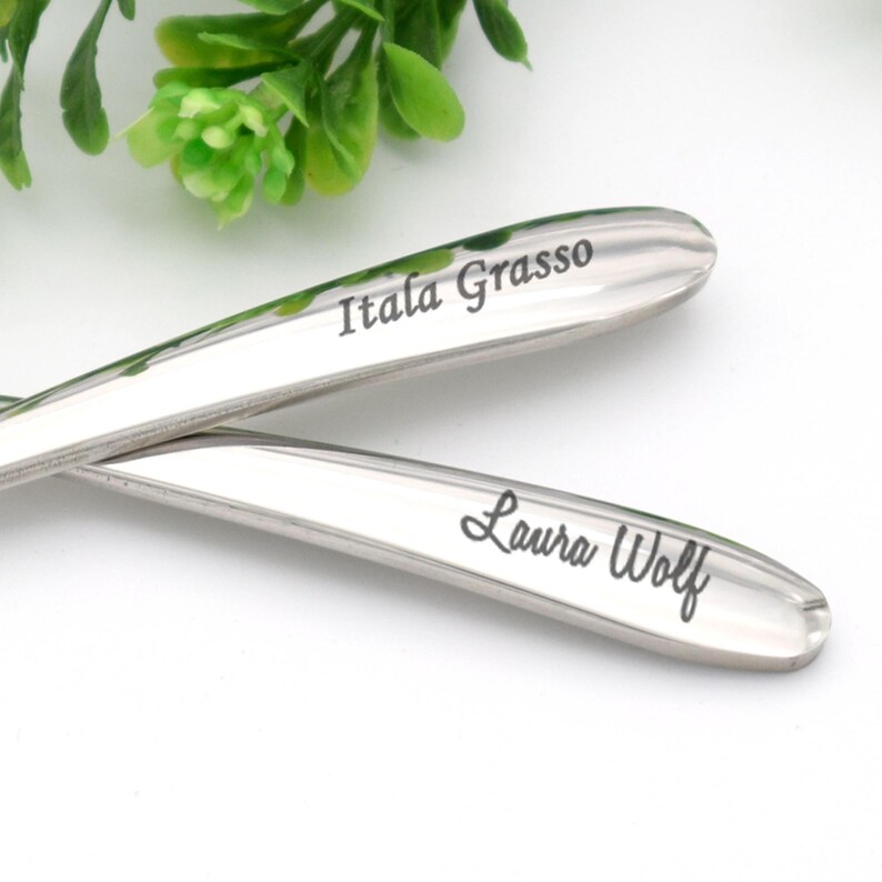 Serving Spoon Stainless Custom Name Dessert Spoon Small Etsy