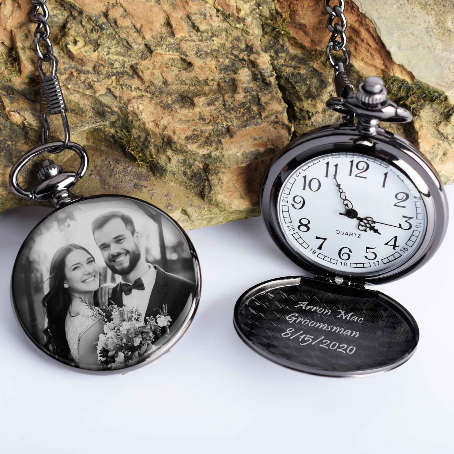 Pocket Watch Wedding Personalized Men Gift Custom Pocket Watch Etsy