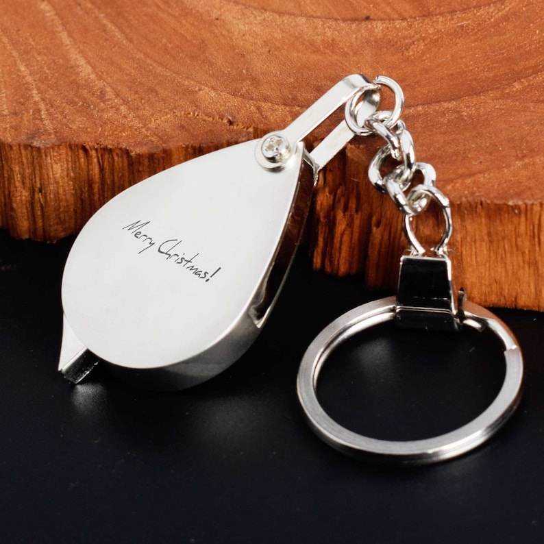 Flipopen Loupe Magnifying Glass Key Chain Keychain Etsy