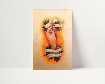 Tattoo Style Art Print - Last Hope