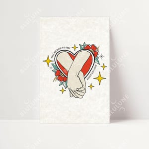 Tell Me How - Tattoo Art, Tattoo Style Poster, Edgy Home Decor, Unique Hand Drawn Art, Instant Download