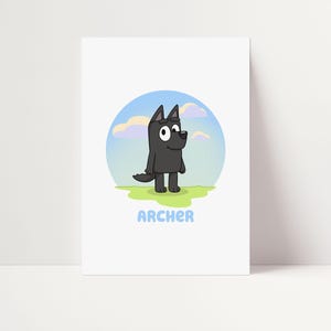 Pet Portrait - Cartoon Pet Portrait, Bluey, Portrait from Photo, Cat Portrait, Dog Portrait, Memorial Gift, Pet Memorial, Animal Lover