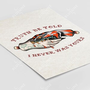 Snake Biting Hand Tattoo Art Print - American Traditional image 11