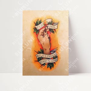 Last Hope - Tattoo Art, Tattoo Style Poster, Edgy Home Decor, Unique Hand Drawn Art, Instant Download