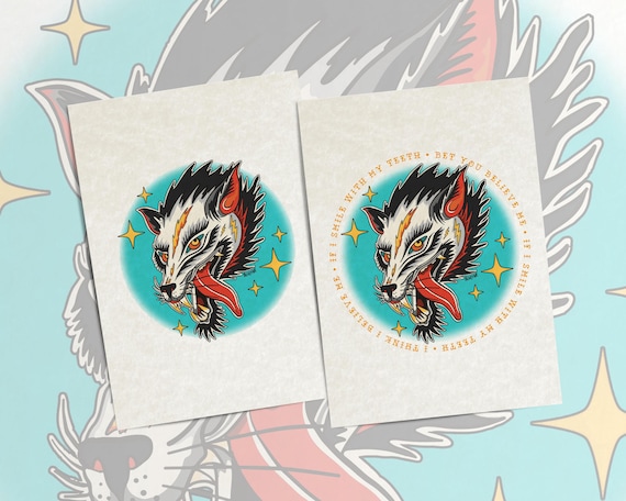 Wolf in Sheep's Clothing Tattoo Art Print - American Traditional