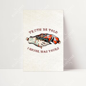 Snake Biting Hand Tattoo Art Print - American Traditional image 5