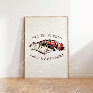 Snake Biting Hand Tattoo Art Print - American Traditional image 6