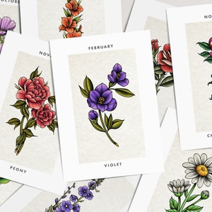 Tattoo Blumen Kunst, Geburtsmonat Blumen Illustration Kunst