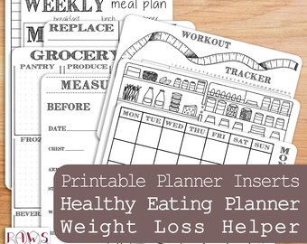 printable body measurements chart bullet journal inches lost etsy
