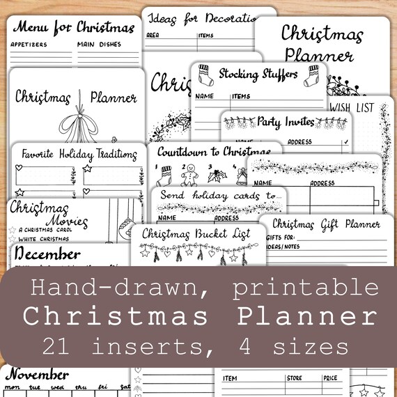Christmas Planner Holiday Planner Christmas Planner Set Insert Bundle Planner Inserts Bullet Journal Christmas Organizer Printable Christmas Planner Holiday Planner Christmas Planner Set Insert Bundle Planner Inserts Bullet Journal Christmas Organizer Printable