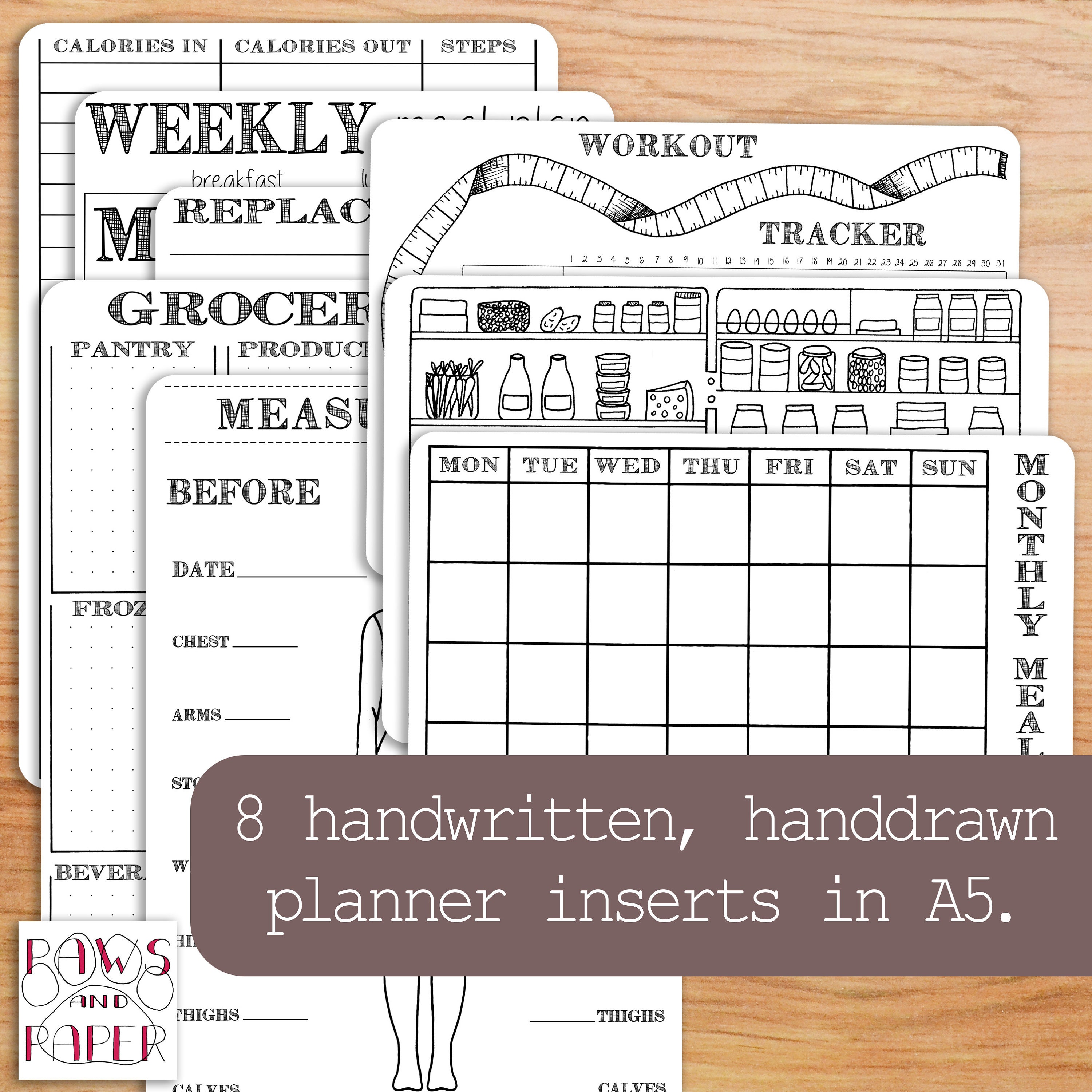 Weight Loss Printable Planner, Healthy Eating Planner, Diet Planner ...