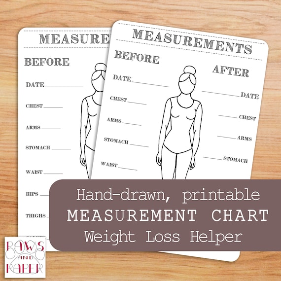 Printable Body Measurement Chart Weight Loss