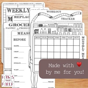 Weight Loss Printable Planner, Healthy Eating Planner, Diet Planner ...