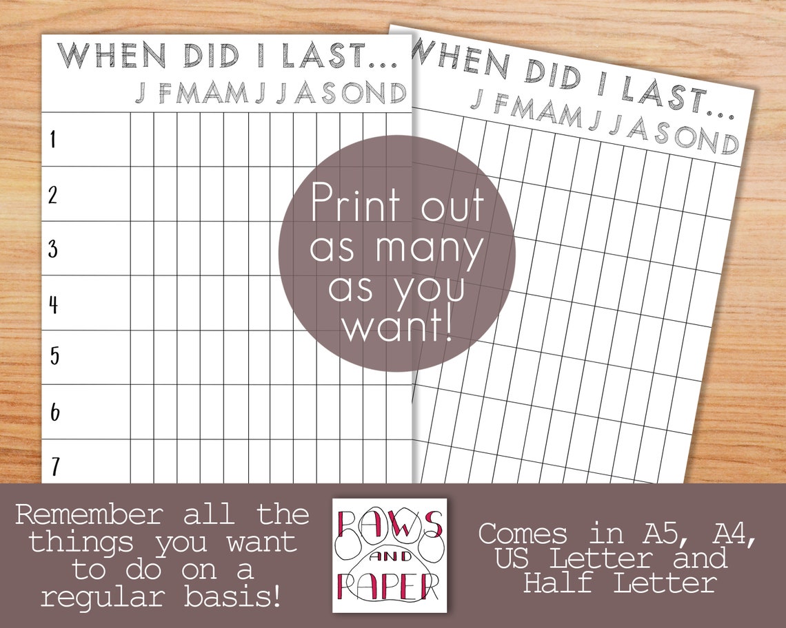 Chores Tracker, Bullet Journal Printable, Planner Printable, Bullet ...