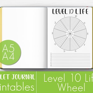 Level 10 Life - Goal Setting - Printable Bullet Journal - Printable Planner - Goal Planner - Personal Development - Bujo 2021 - A4 & A5
